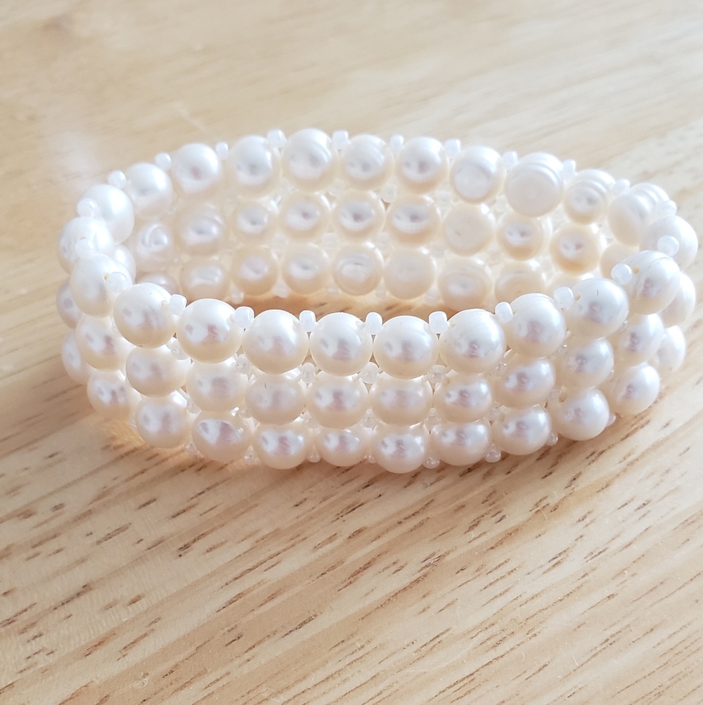 Pearl Beaded Bracelet - Ivory Pearls